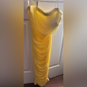 B Darlin Asymmetrical Yellow Dress
